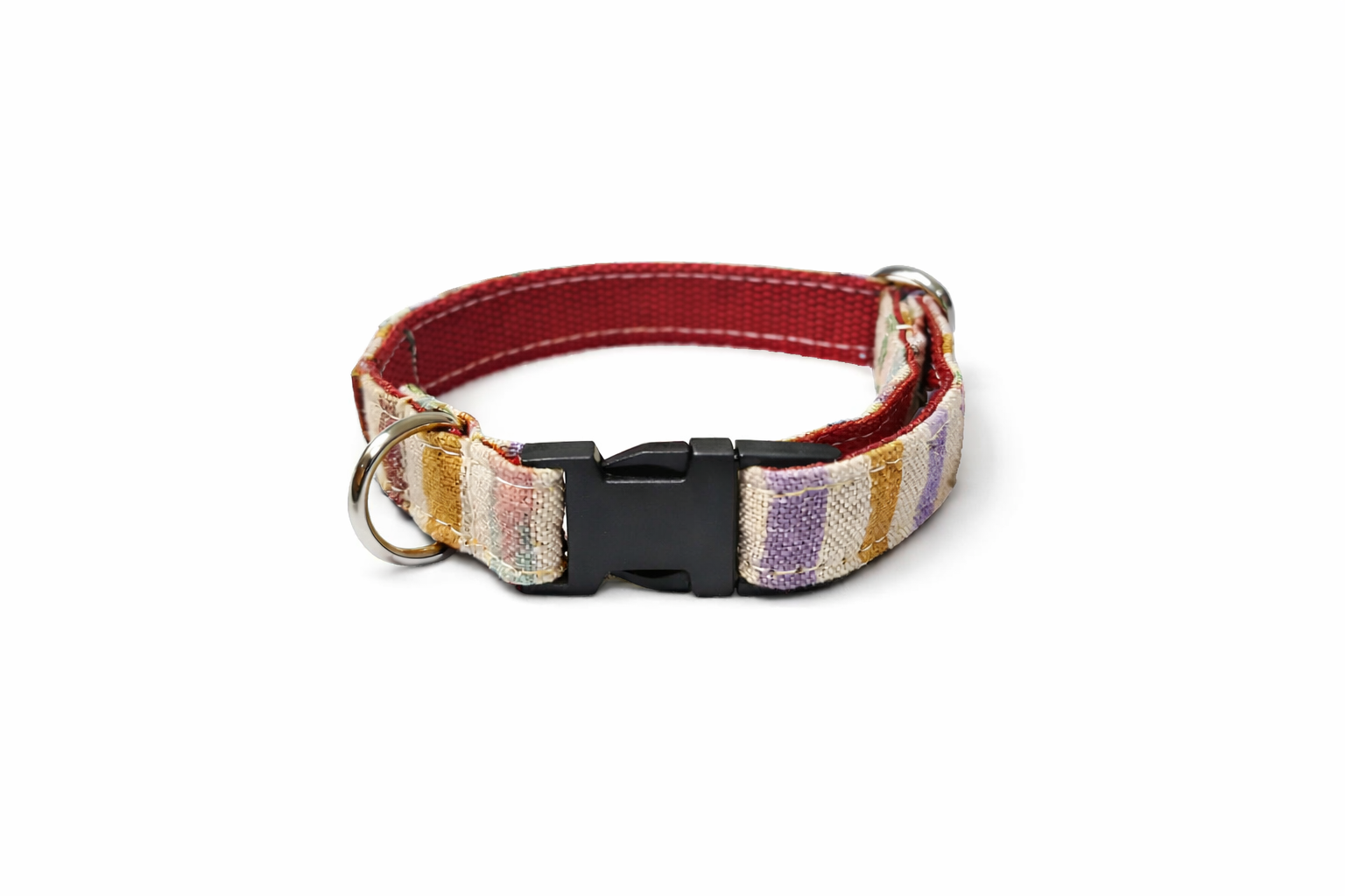 Collar perro ajustable de tela premium y nylon - Rainbow