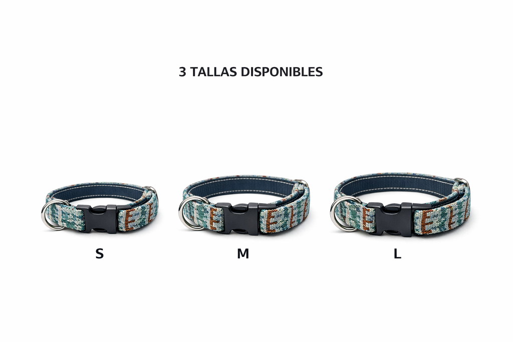 Collar perro ajustable de tela premium y nylon - Étnico
