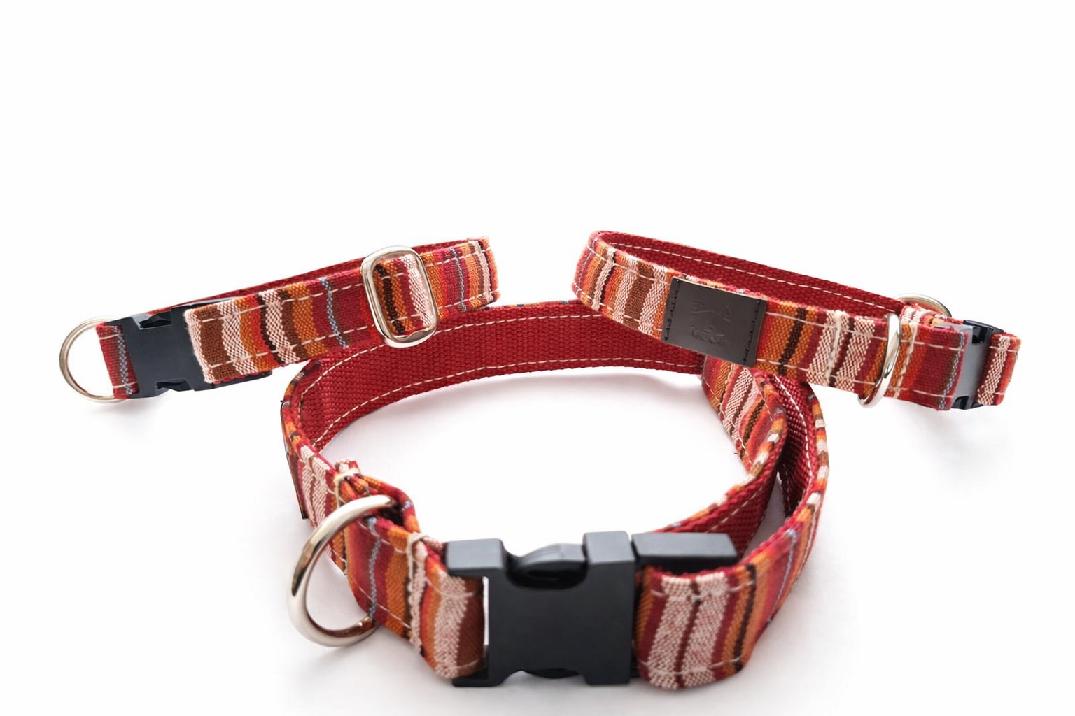 Collar perro ajustable de tela premium y nylon - Terracota