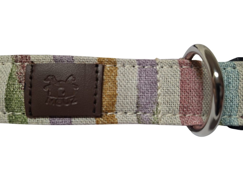 Collar perro ajustable de tela premium y nylon - Rainbow