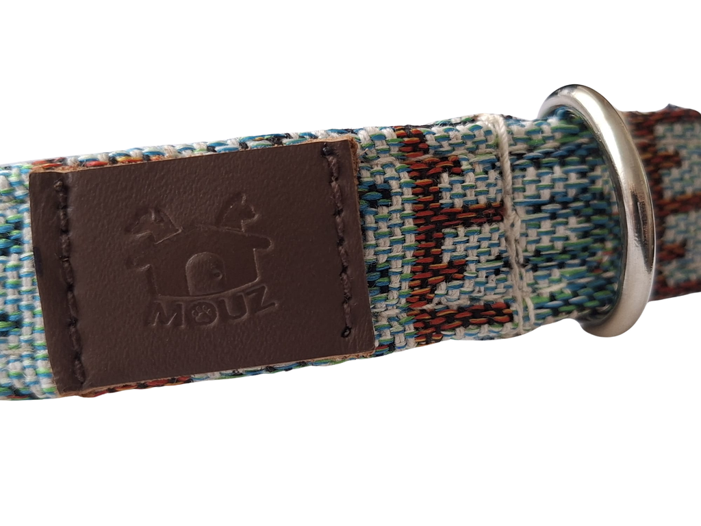 Collar perro ajustable de tela premium y nylon - Étnico