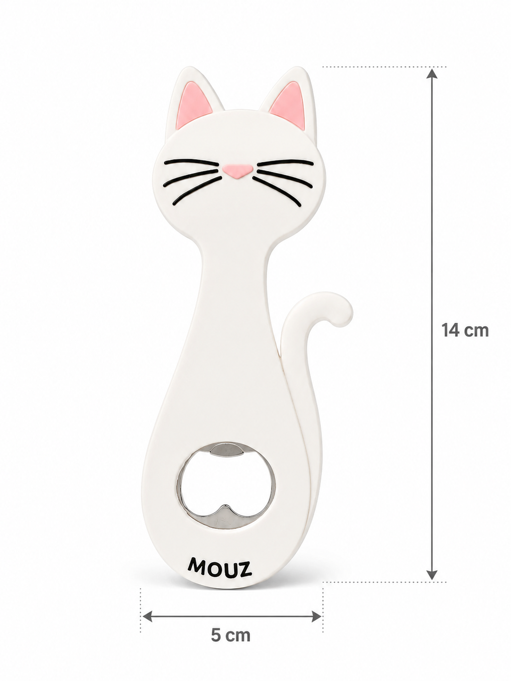 Abridor de Botellas Magnético con Forma de Gato