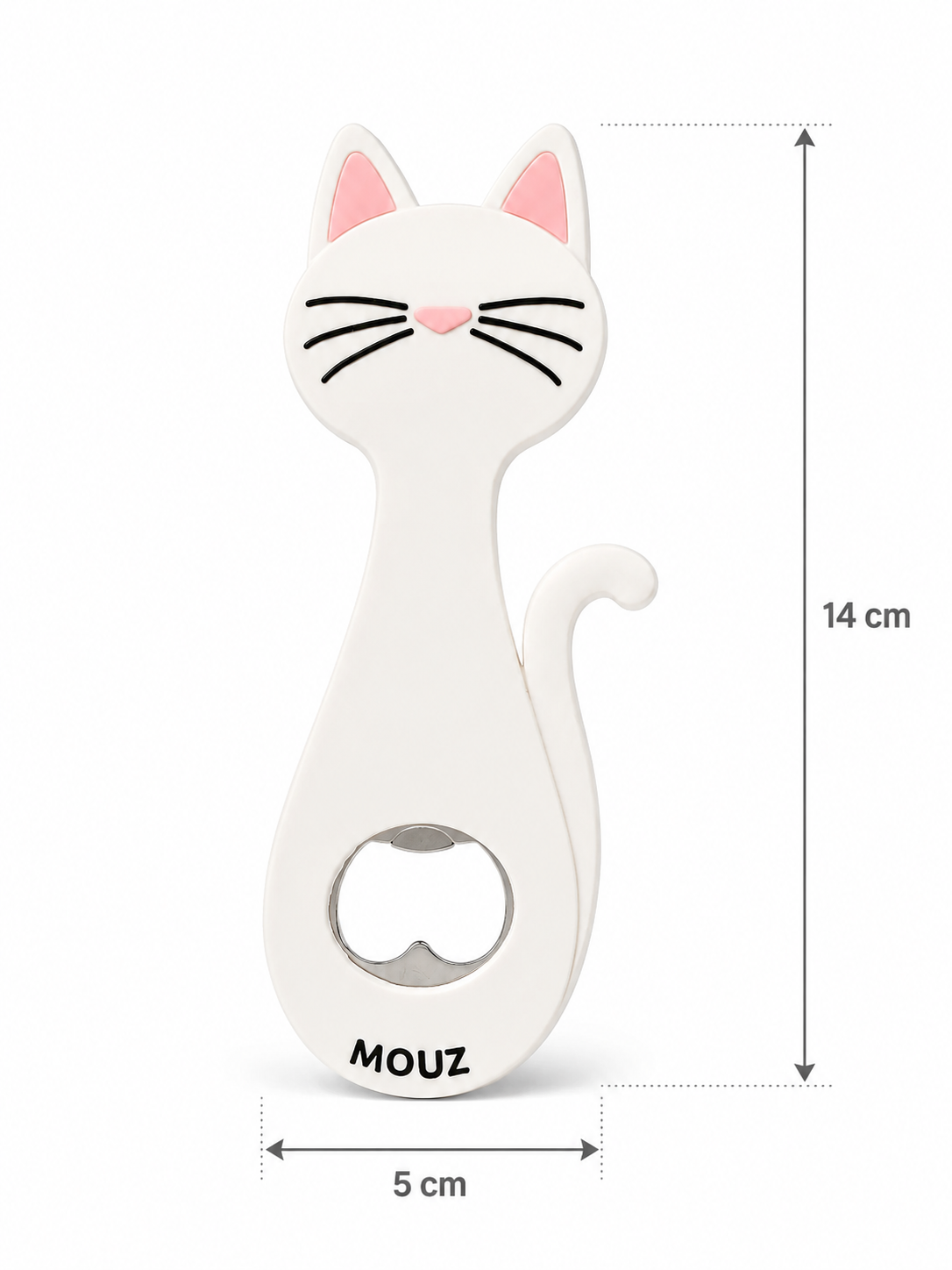 Abridor de Botellas Magnético con Forma de Gato