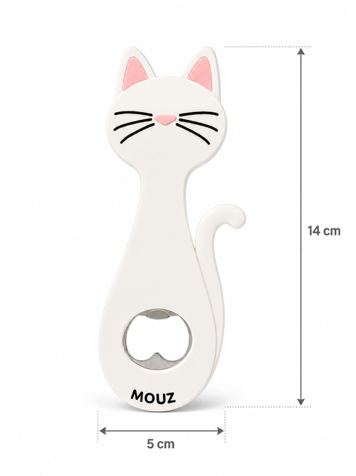 Abridor de Botellas Magnético con Forma de Gato