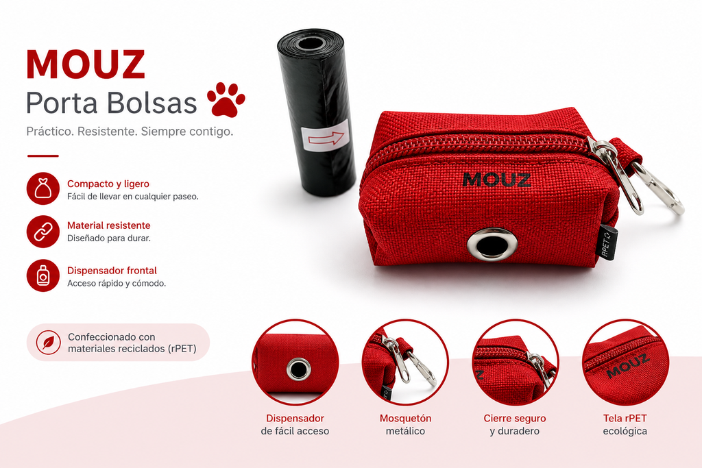 Dispensador de bolsas para excrementos de perro